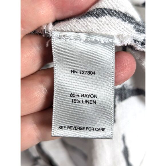 JOHN MARK Rayon/Linen Tunic Lagenlook Artsy Roll-Tab Sleeves Lightweight XL - Picture 6 of 7